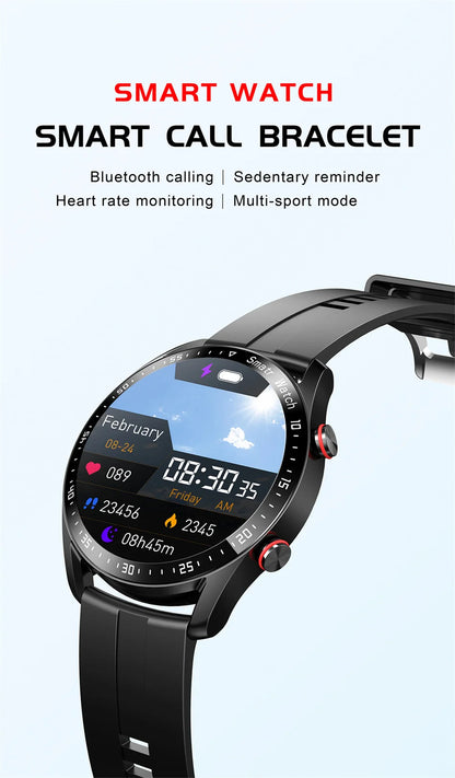 ECG+PPG Bluetooth Call Smart Watch Men Laser Health Blood Pressure Fitnes Sports Watches Man Sports Waterproof Smartwatch+Box