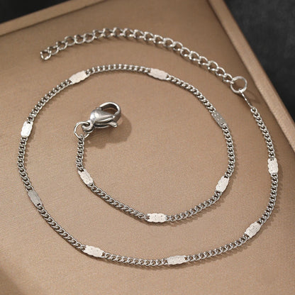 Stainless Steel Anklet New Style Light Luxury Sense of Quality Sequin Chain Fine Delicate Anklet For Women Jewelry Party Gifts