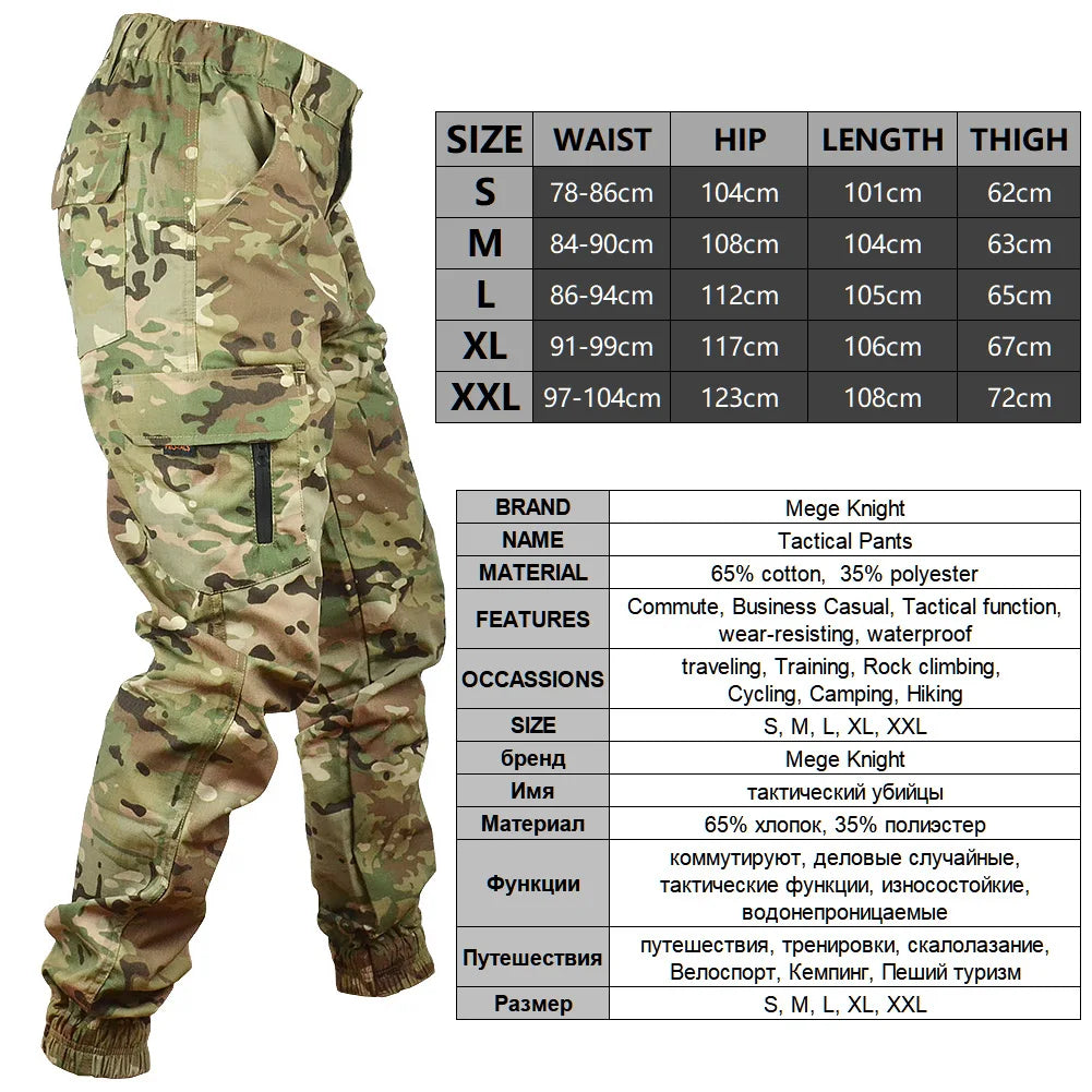 Mege Tactical Joggers Outdoor Ripstop Cargo Pants Working Clothing Hiking Trousers Men's Streetwear