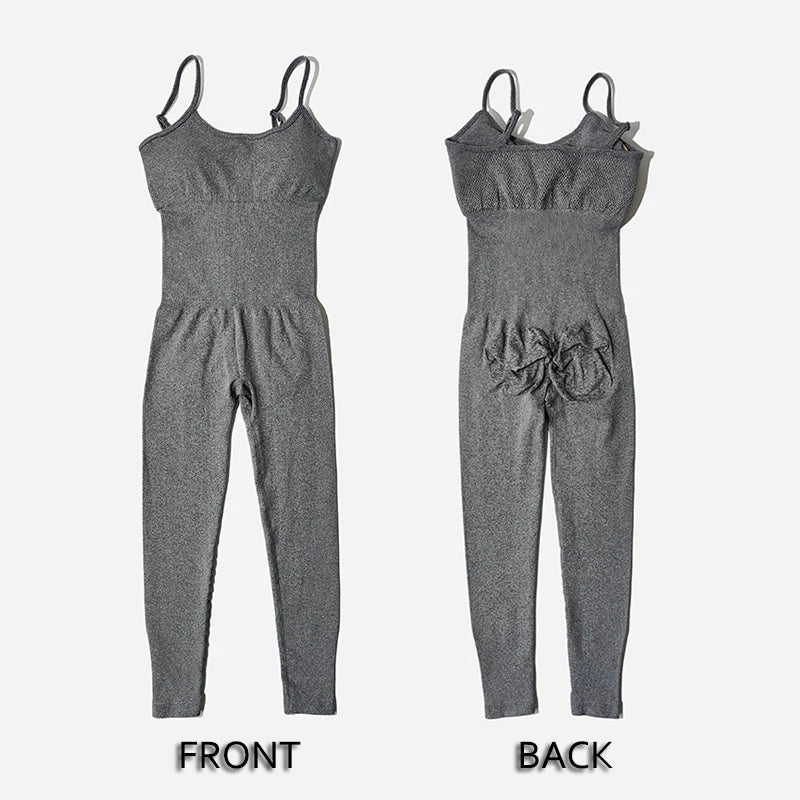 Women's Tracksuit Yoga Set Seamless Jumpsuits One Piece Fitness Workout Rompers Sportswear Gym Set Workout Clothes For Women