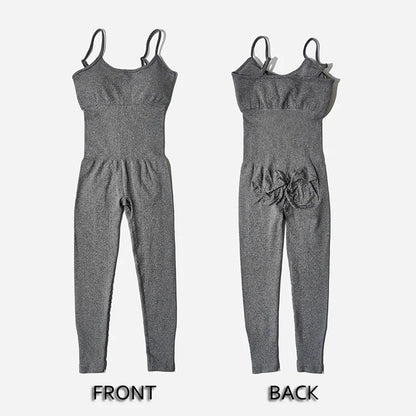 Women's Tracksuit Yoga Set Seamless Jumpsuits One Piece Fitness Workout Rompers Sportswear Gym Set Workout Clothes For Women