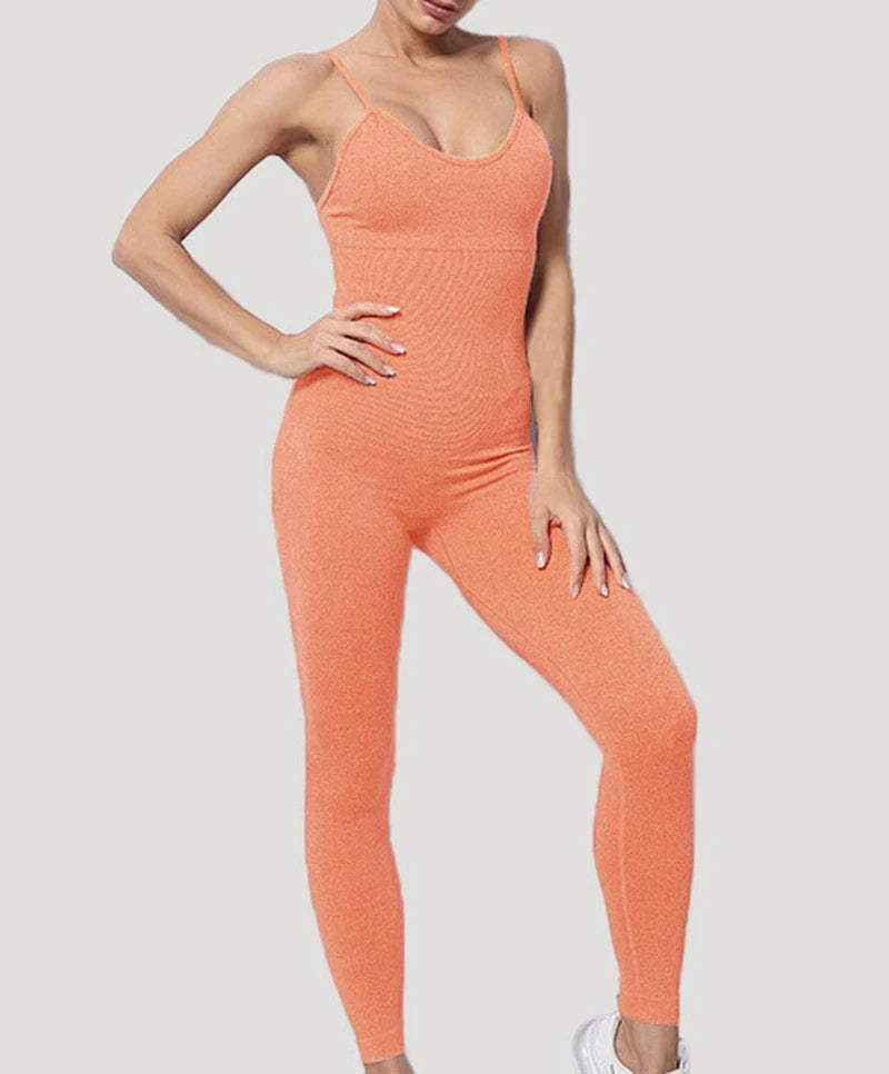 Women's Tracksuit Yoga Set Seamless Jumpsuits One Piece Fitness Workout Rompers Sportswear Gym Set Workout Clothes For Women