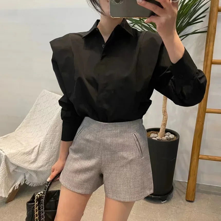 Women's Shirt Autumn 2025 New Chic Long-Sleeve Loose Blouses Street Elegant Tops Shirt OL office women blouses and tops shirts