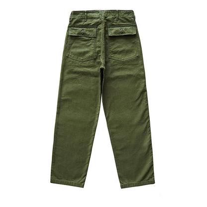 SauceZhan OG107 Fatigue Utility Pants Military Pants VINTAGE Classic Olive Sateen Men's Baker Pants Satin Cotton Straight Fit