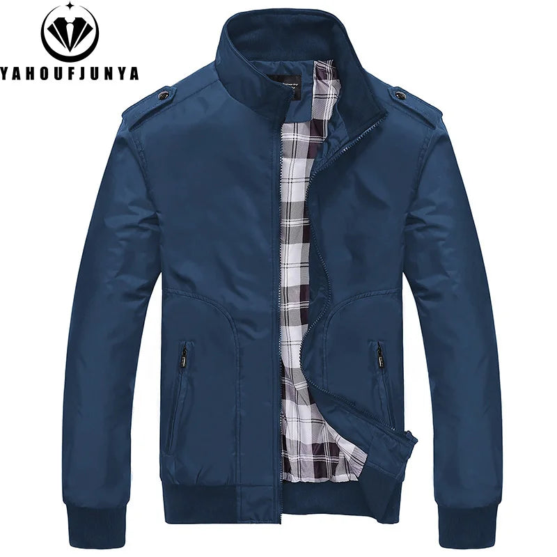 2025 New Spring Men Outdoor Brand Stand Collar Soft Jacket Men Autumn Solid Color Casual Fashion Jacket Coat Male Clothing Hots