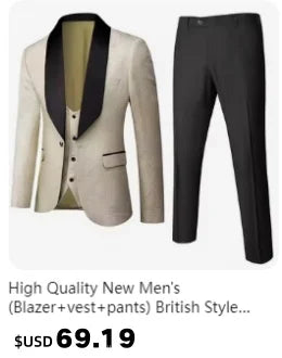 2025 Wedding Groom Suit for Men/Slim Fit 2-Piece(Blazer+pants)Breathable Groom Attire(Free Tie)Best Man, Party, Prom Ropa Hombre