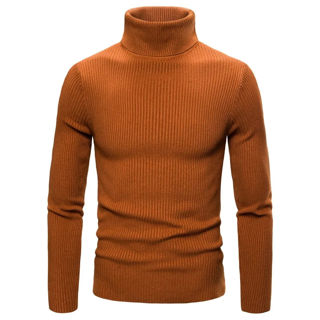 Autumn Winter New Men's Turtleneck Sweater Male Version Casual All-match Long Sleeved Stripes Knitted Sweater Pullover