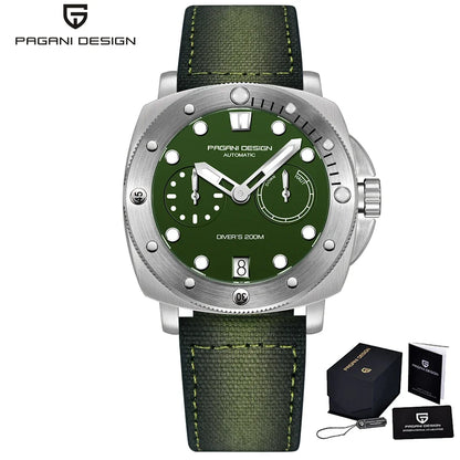 PAGANI DESIGN Men Automatic Mechanical Diver Watch, 200m Waterproof AR Sapphire Watch for Men, Top Brand Luxury Watch, PD1767