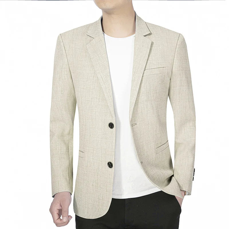 2025 New Men Suit Jacket Thin Blazers Spring Autumn Solid Business Casual Suit Jacket Men Clothing Blazer Hombre Coats