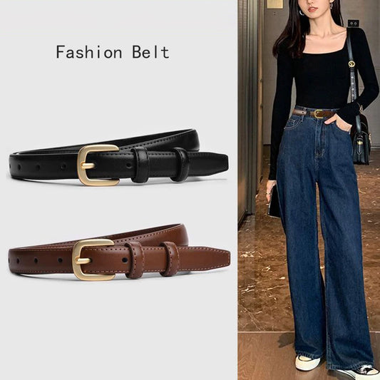 Fashion Women Belt Retro Needle Buckle Belt PU Leather Trend Belt High Quality Strap