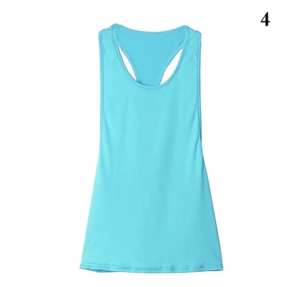 New Sports Overshirt Women's Fitness Sports Tank Top Back T-shaped Quick Dried Slim Sleeveless Running Tank Top Overcoat