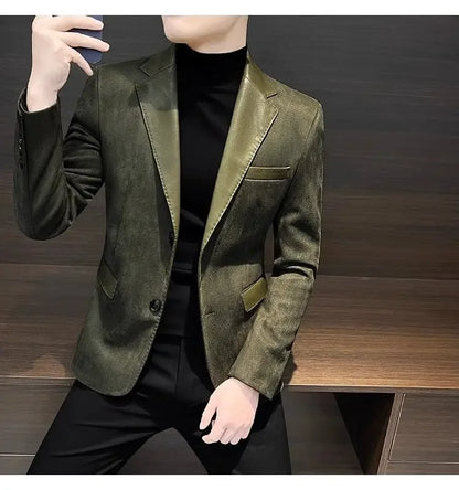 Men's Suit Jackets High Quality Slim Fit Male Blazer Thin New In Original Clothing Menswear Korean Style Coat Clothes Handsome