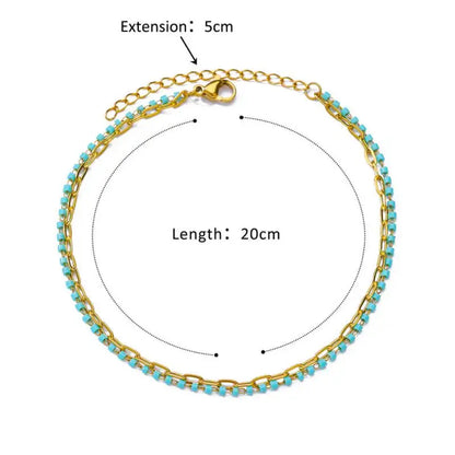 Anklets for Women Summer Beach Accessories Stainless Steel Imitation Pearl Chain Anklet Gold Color Leg Bracelets Bodychain Gifts