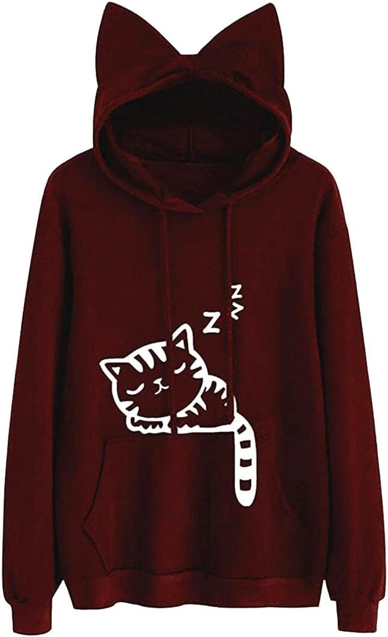 Trendy  Hooded Sweatshirt for Teen Girls - Cute Long Sleeve Pullover Tops